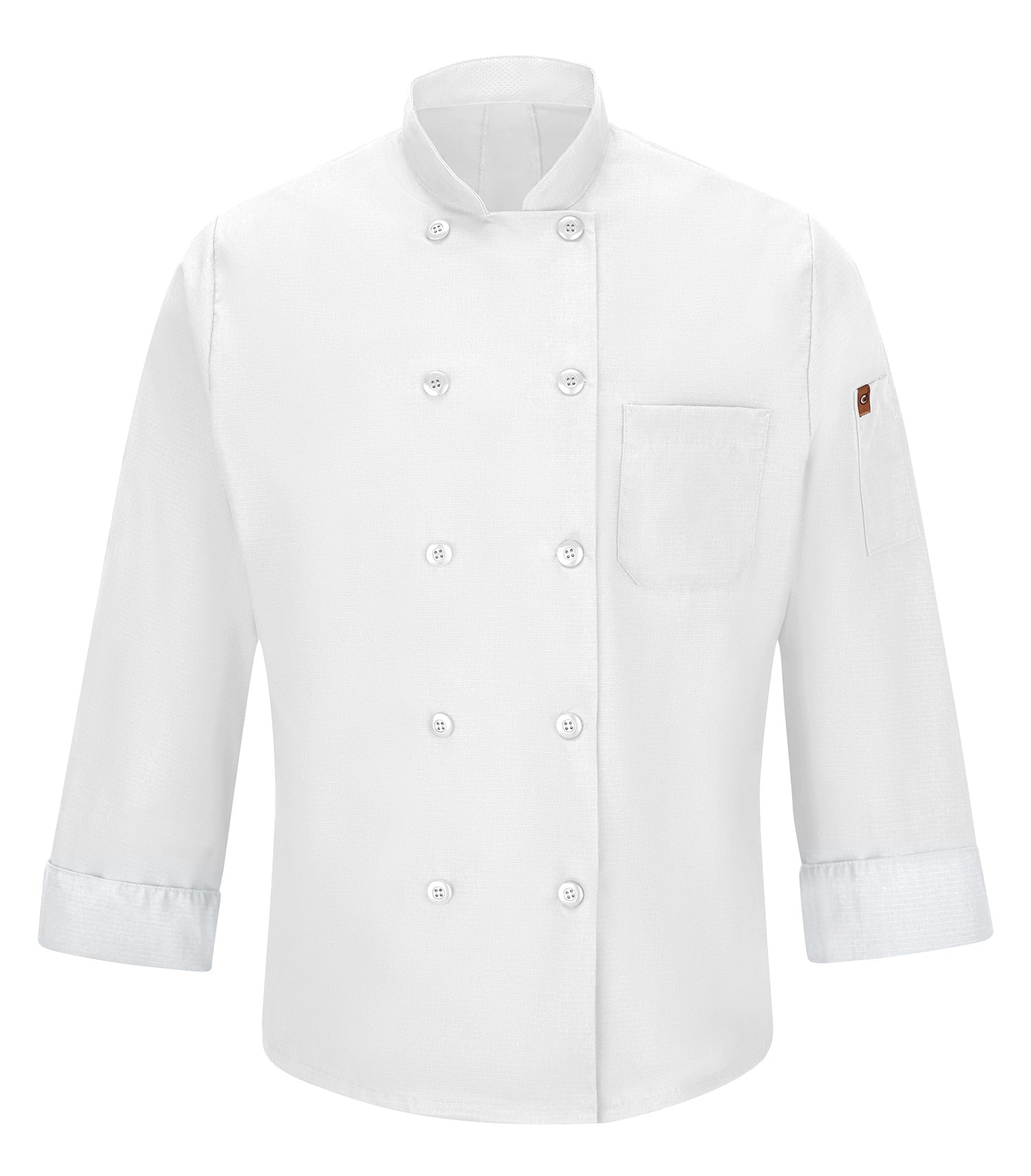 RED KAP&reg; CHEF DESIGNS&reg; CHEF COAT WITH OILBLOK + MIMIX™. 042X - Special Order - XPRESS Feature Item