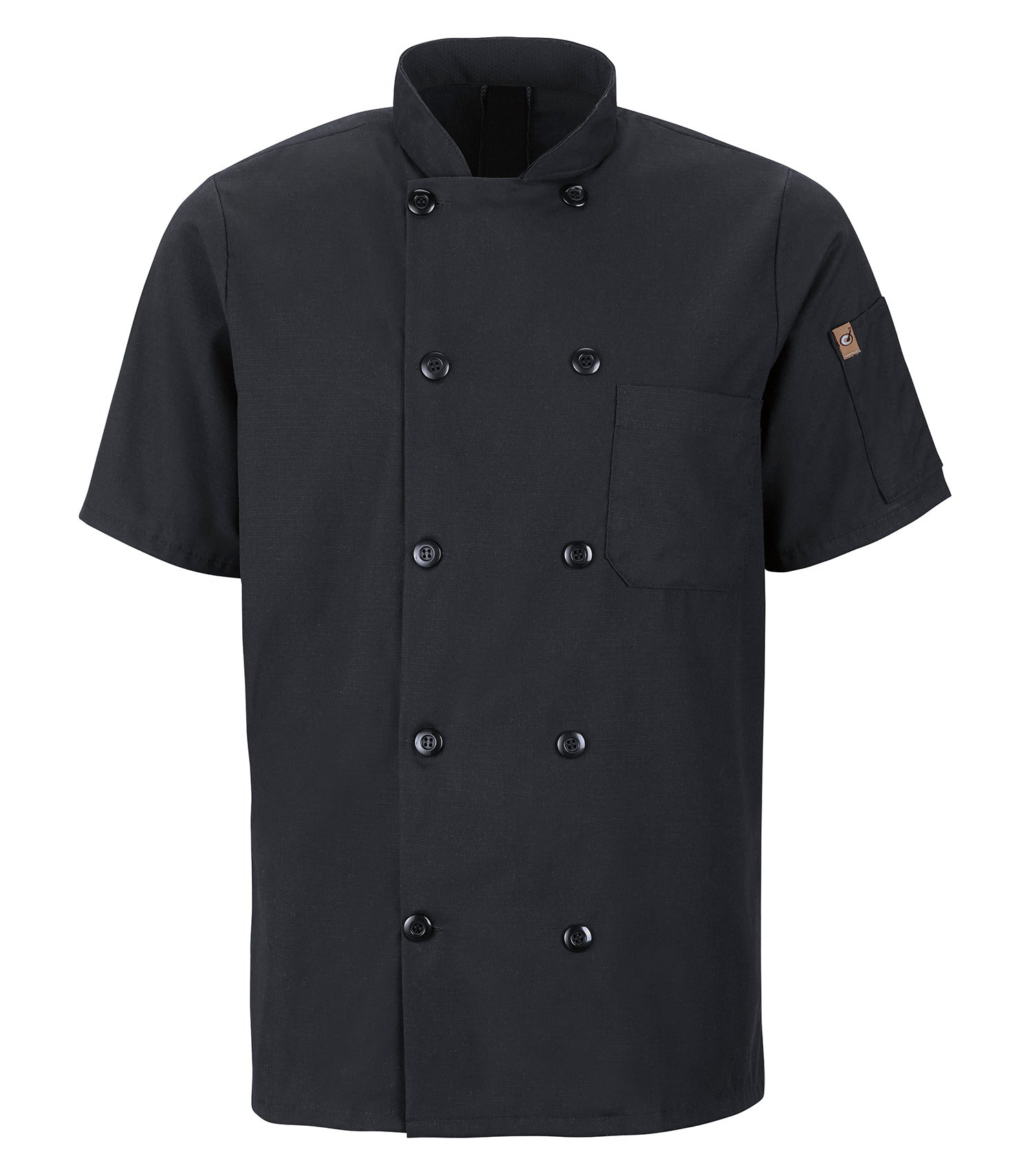 RED KAP&reg; CHEF DESIGNS&reg; SHORT SLEEVE CHEF COAT WITH OILBLOK + MIMIX™