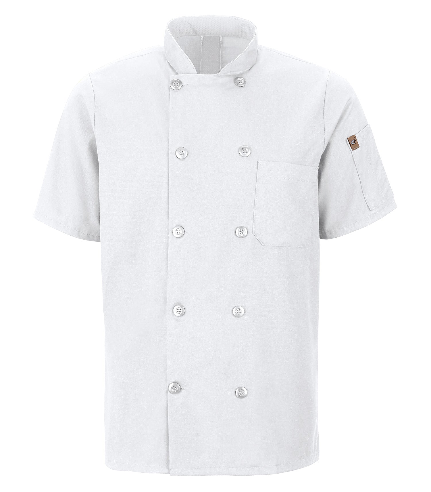 RED KAP&reg; CHEF DESIGNS&reg; SHORT SLEEVE CHEF COAT WITH OILBLOK + MIMIX™