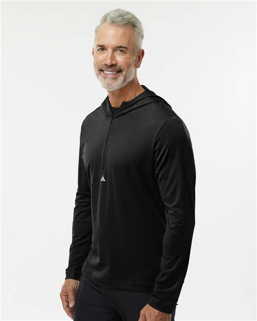 Adidas Men's Lightweight Quarter-Zip Hooded Pullover A596
