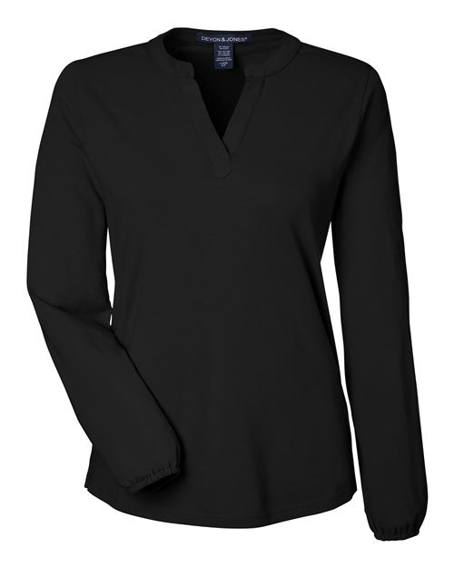 Devon & Jones Women's Raleigh Half-Placket Knit Top DP122W