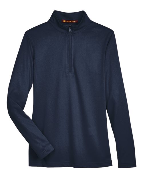 Harriton Women's Advantage Snag Protection Plus Quarter-Zip Pullover M748W
