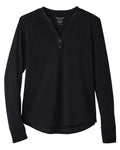 North End Women's JAQ Stretch Performance V-Neck Snap Pullover NE400W