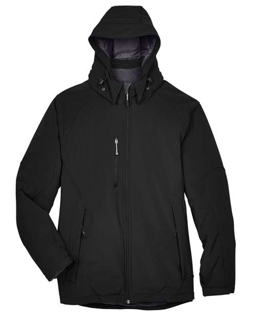 North End Men's Glacier Insulated Three-Layer Fleece Soft Shell Hood Jacket with Detachable Hood 88159