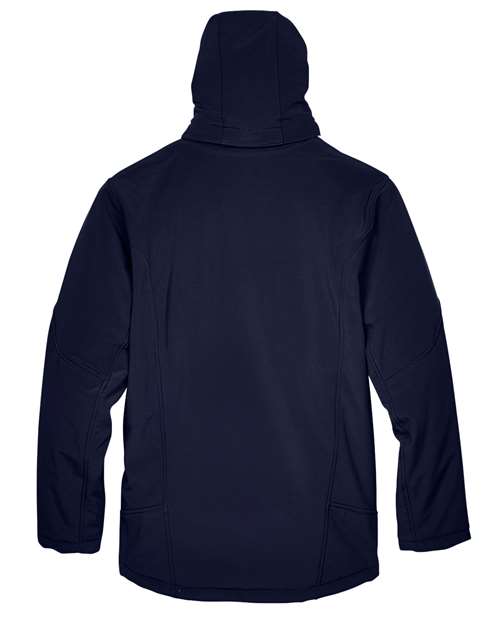 North End Men's Glacier Insulated Three-Layer Fleece Soft Shell Hood Jacket with Detachable Hood 88159