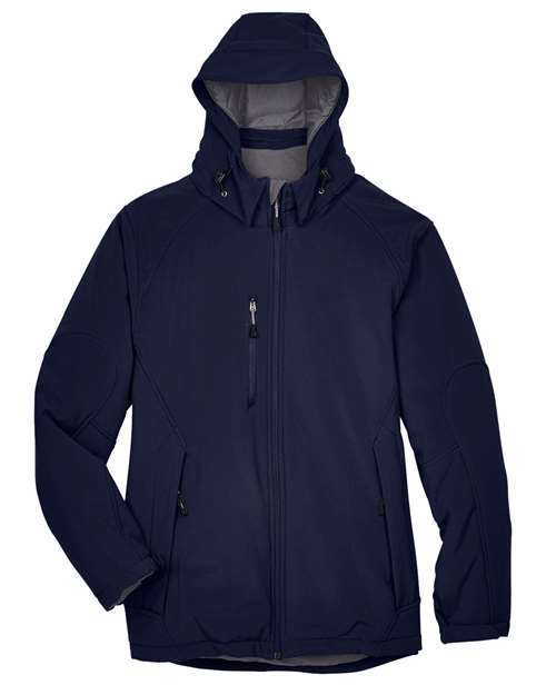 North End Men's Glacier Insulated Three-Layer Fleece Soft Shell Hood Jacket with Detachable Hood 88159