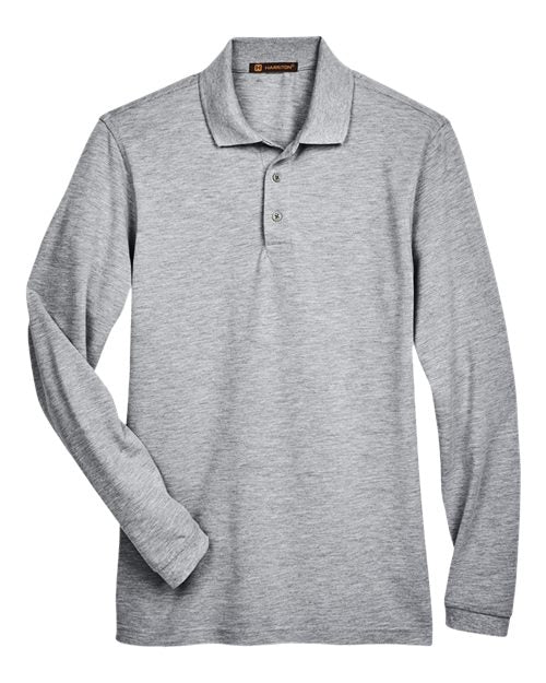 Harriton Men's Easy Blend™ Long Sleeve Polo M265L