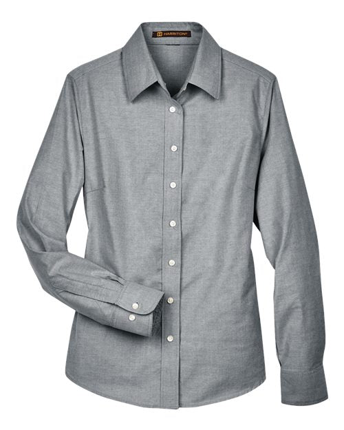 Harriton Women's Long Sleeve Oxford Dress Shirt M600W