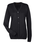 Harriton Women's Pilbloc V-Neck Button Cardigan Sweater M425W