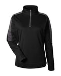 CORE365 Women's Market Snag Protect Mesh Colorblock Quarter-Zip Pullover CE404W