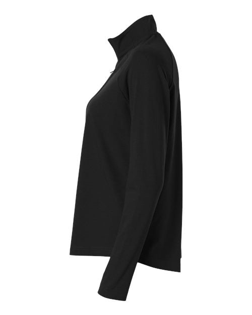Devon & Jones Women's Seaton Pebble Textured Quarter-Zip Pullover DG402W