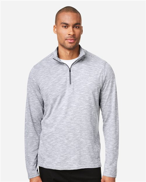 North End Men's Eclipse Jacquard Quarter-Zip Pullover NE415