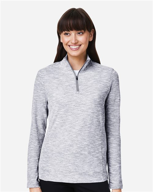North End Women's Eclipse Jacquard Quarter-Zip Pullover NE415W