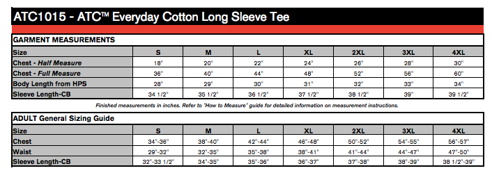 ATC™ EVERYDAY COTTON LONG SLEEVE TEE. ATC1015 image 3