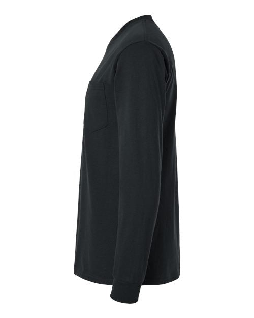 Gildan Unisex Ultra Cotton® Long Sleeve Pocket T-Shirt 2410