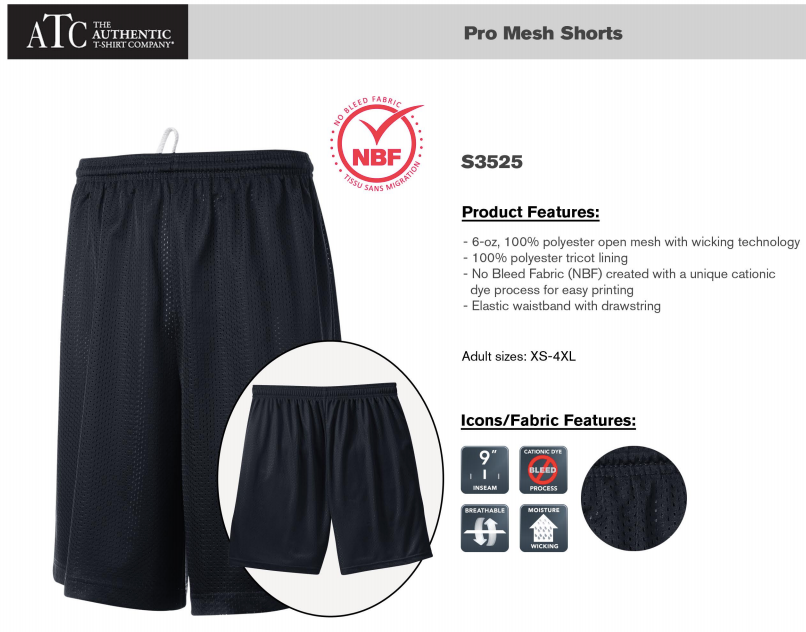 ATC™ PRO MESH SHORTS. S3525 image 1