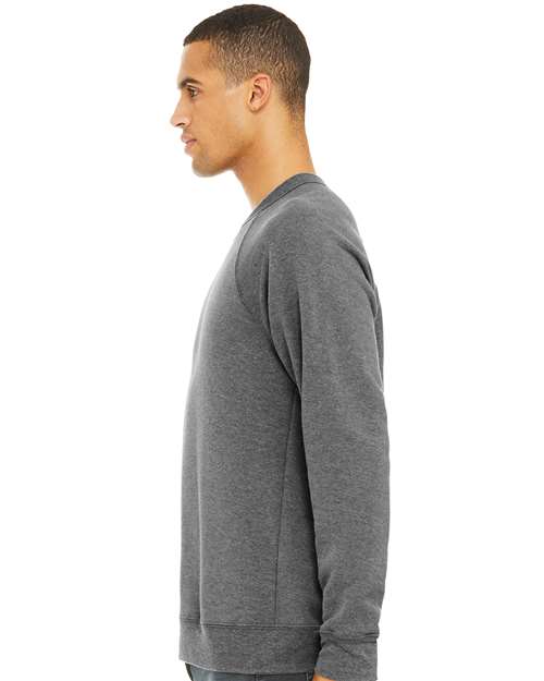 BELLA + CANVAS Unisex Sponge Fleece Raglan Crewneck Sweatshirt 3901