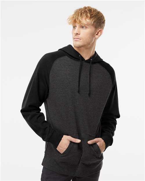 Independent Trading Co. Unisex Raglan Hooded Sweatshirt IND40RP
