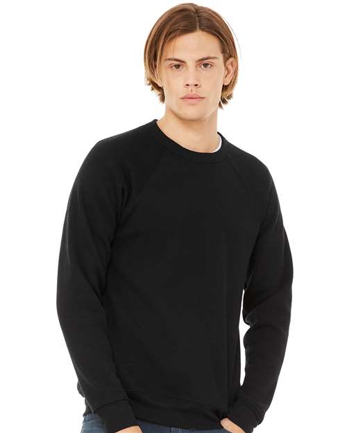 BELLA + CANVAS Unisex Sponge Fleece Raglan Crewneck Sweatshirt 3901