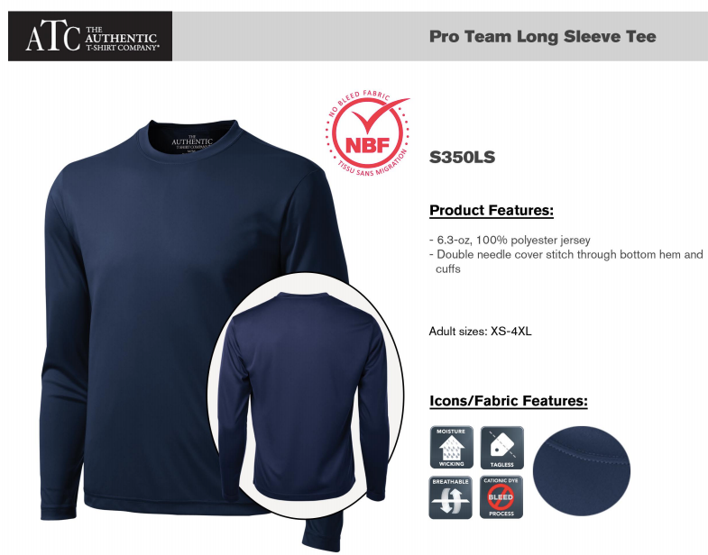 ATC™ PRO TEAM LONG SLEEVE TEE. S350LS image 1