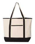 Q-Tees 34.6L Large Canvas Deluxe Tote Q1500