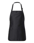 Q-Tees Full-Length Apron with Pouch Pocket Q4250