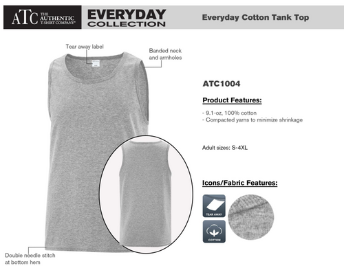 ATC™ EVERYDAY COTTON TANK TOP. ATC1004 image 1