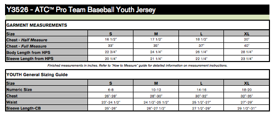 ATC™ PRO TEAM BASEBALL YOUTH JERSEY. Y3526 image 3