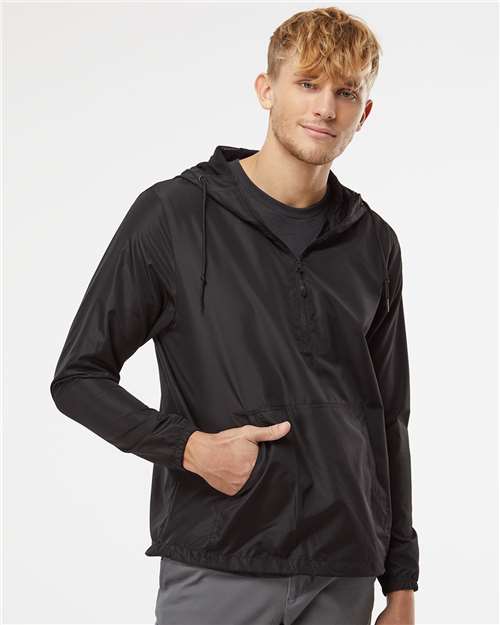 Independent Trading Co. Unisex Lightweight Quarter-Zip Windbreaker Pullover Jacket EXP54LWP