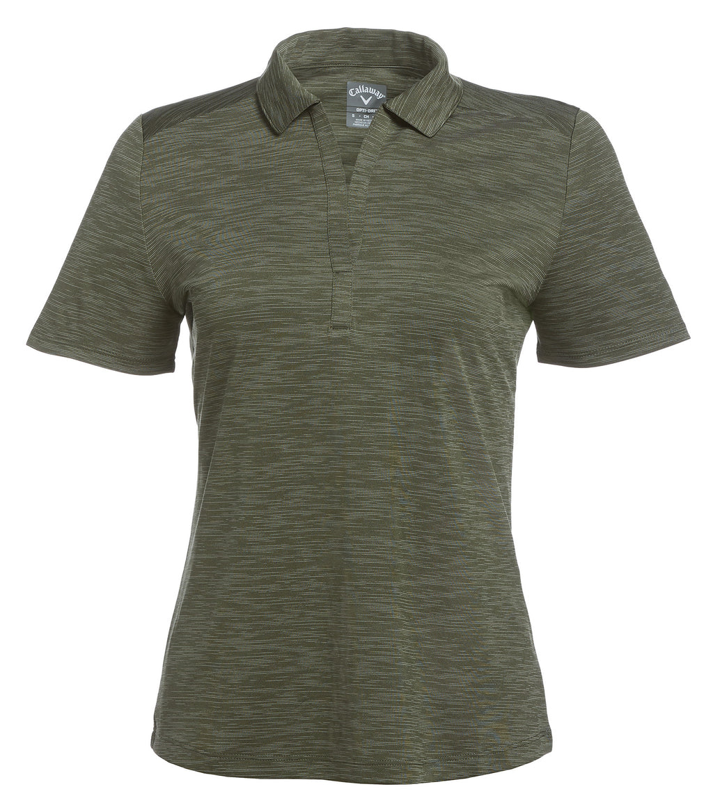 CALLAWAY BROKEN STRIPE TEXTURE LADIES' POLO