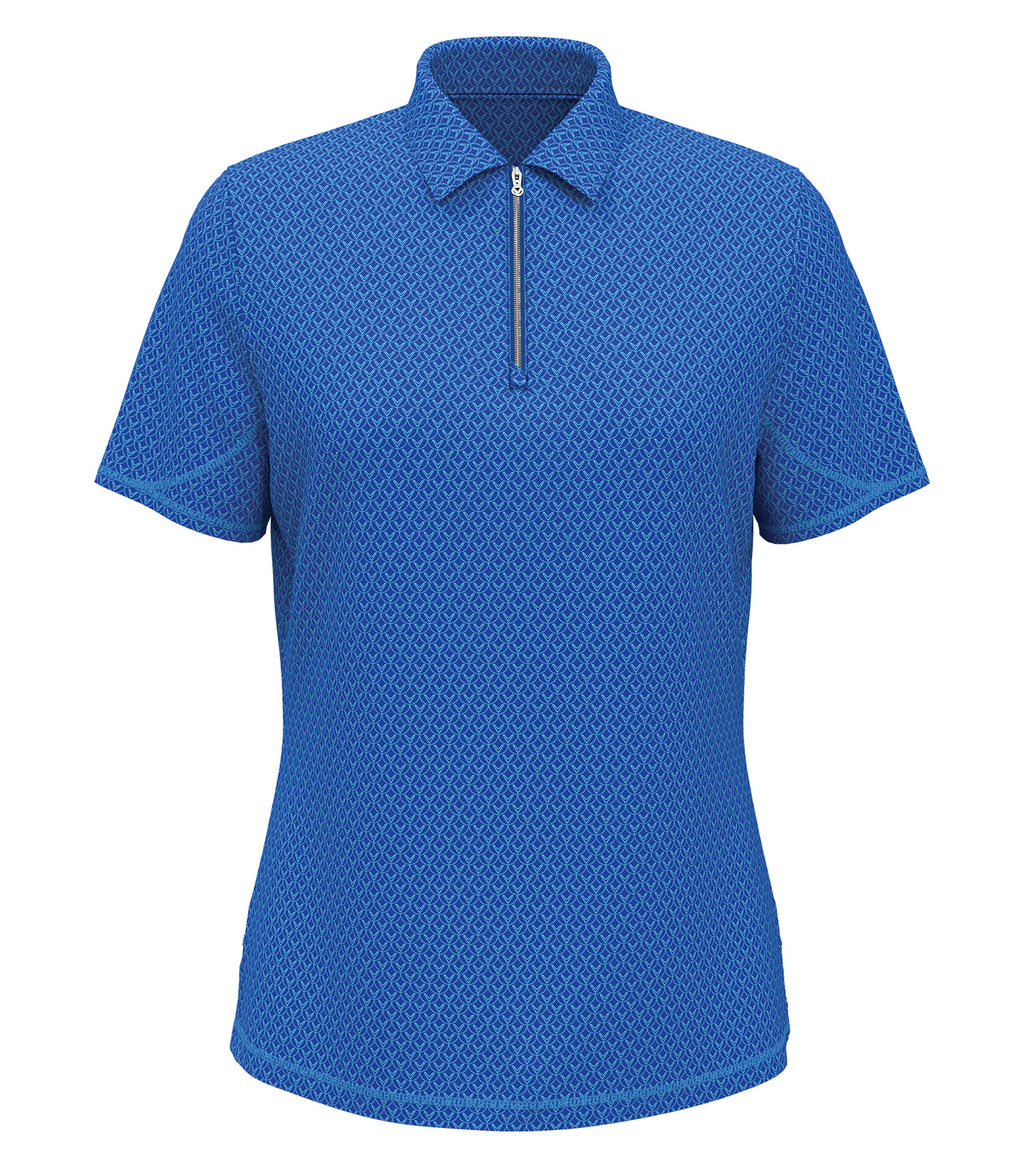 CALLAWAY ALL-OVER STITCHED CHEV LADIES’ POLO