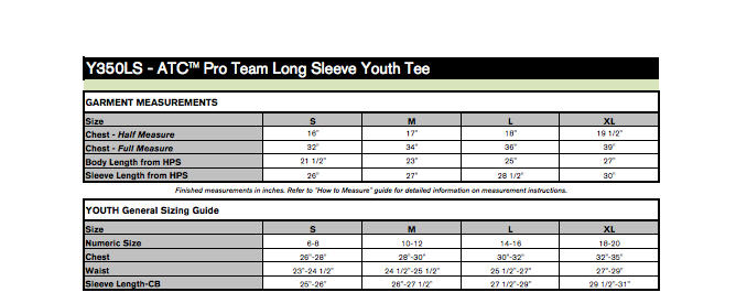 ATC™ PRO TEAM LONG SLEEVE YOUTH TEE. Y350LS image 4