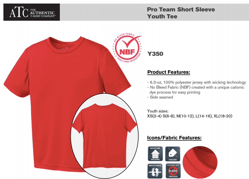 ATC™ PRO TEAM SHORT SLEEVE TEE. Y350 image 1