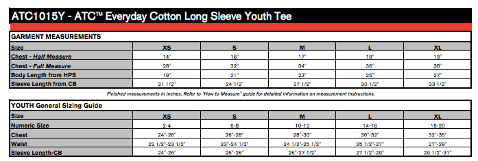 ATC™ EVERYDAY COTTON LONG SLEEVE YOUTH TEE. ATC1015Y image 3