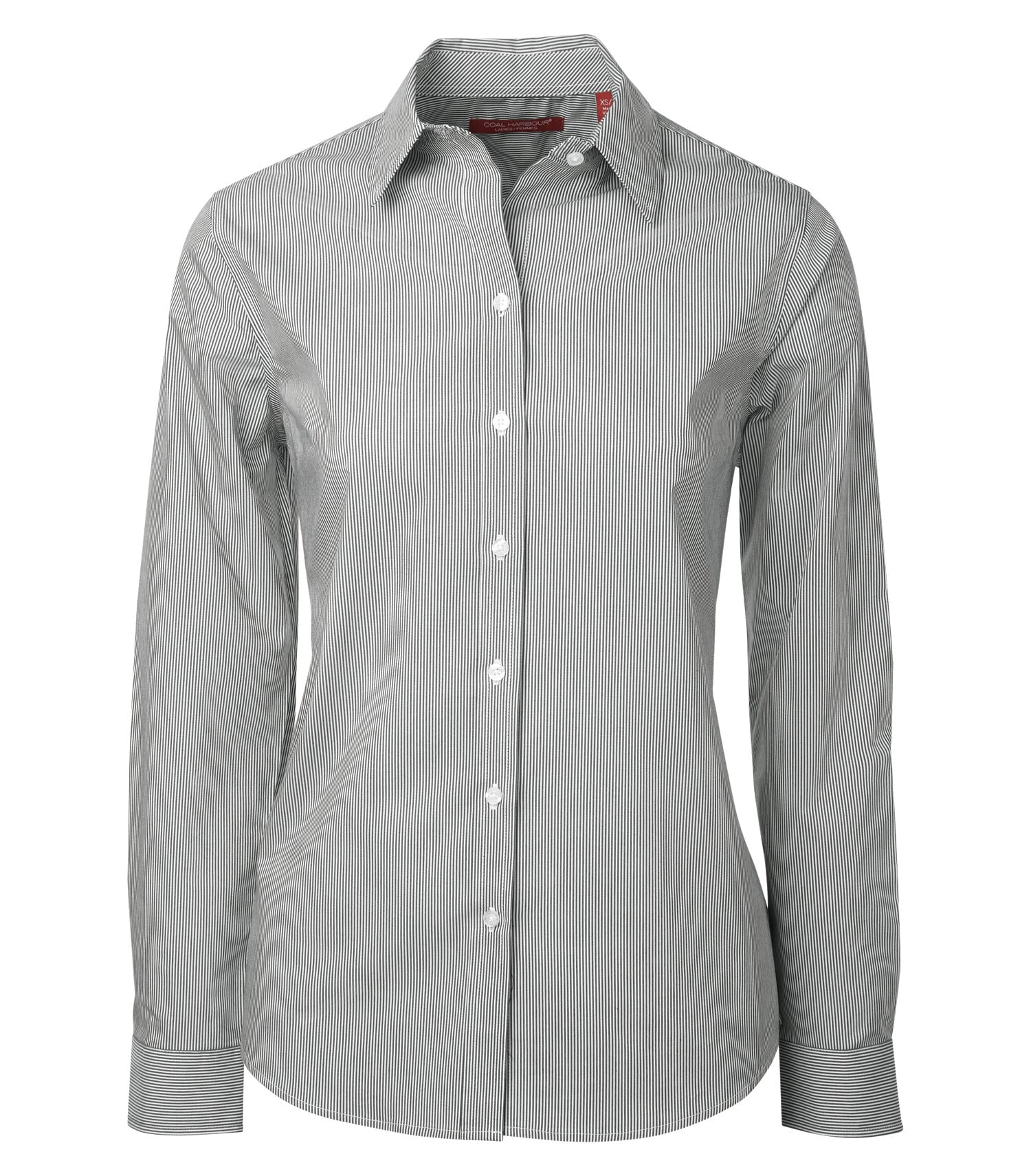 COAL HARBOUR® MINI STRIPE STRETCH WOVEN LADIES' SHIRT