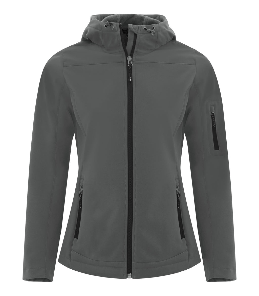COAL HARBOUR® EVERYDAY HOODED WATER REPELLENT STRETCH SOFT SHELL LADIES' JACKET